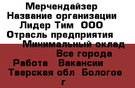 Мерчендайзер › Название организации ­ Лидер Тим, ООО › Отрасль предприятия ­ BTL › Минимальный оклад ­ 24 000 - Все города Работа » Вакансии   . Тверская обл.,Бологое г.